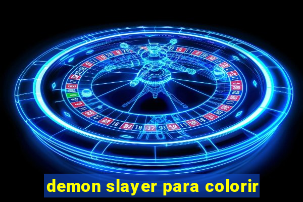 demon slayer para colorir